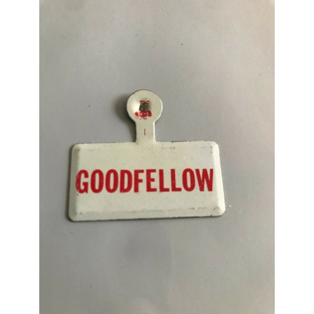 Vintage Goodfellow Santa Claus Newspaper ? Pinback Button Metal Tab Tin Pin